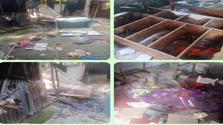 কুড়িগ্রামে পৃর্ব শত্রুতার জেরে অগ্নিসংযোগ ও লুটপাট